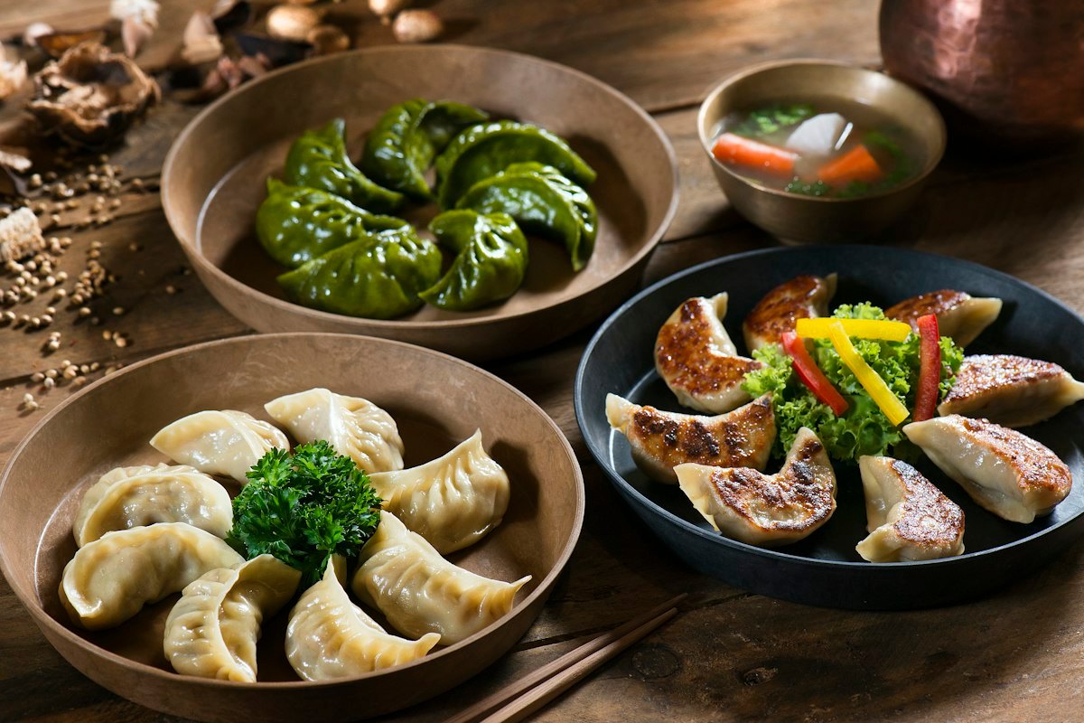 Trüflü karides gyoza ve ev yapımı ponzu sos